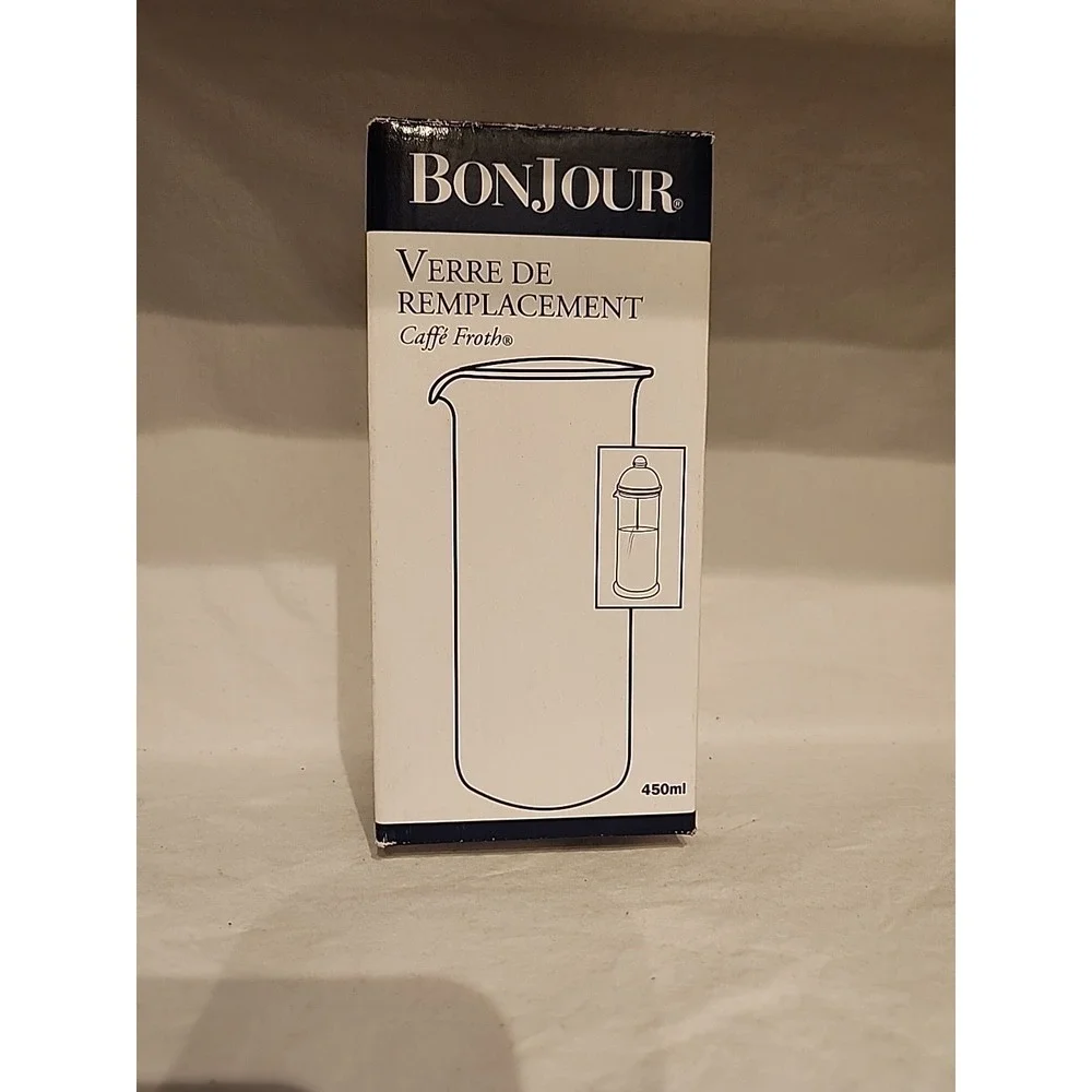 BONJOUR Caffe Froth Replacement Glass 450 Ml Never Used In Open Box